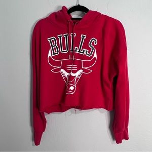 NBA Official Apparel Vintage Cropped Chicago Bulls Hoodie Women’s Small
